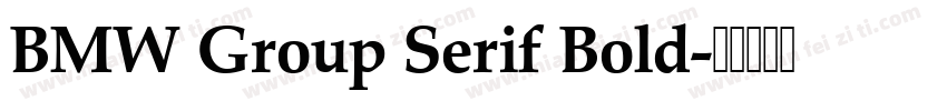 BMW Group Serif Bold字体转换